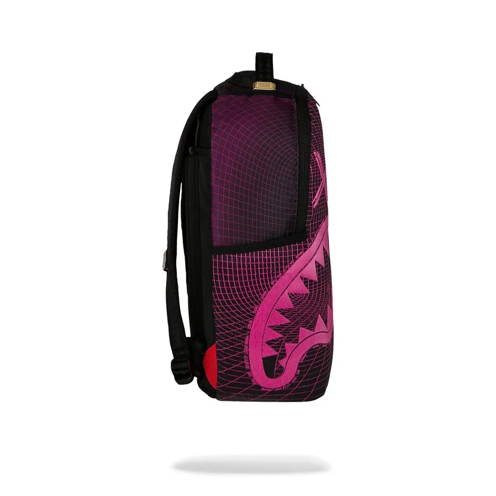 Sprayground Fiber Optics Party Shark Backpack Unisex Pink Shoulder Strap SPR301